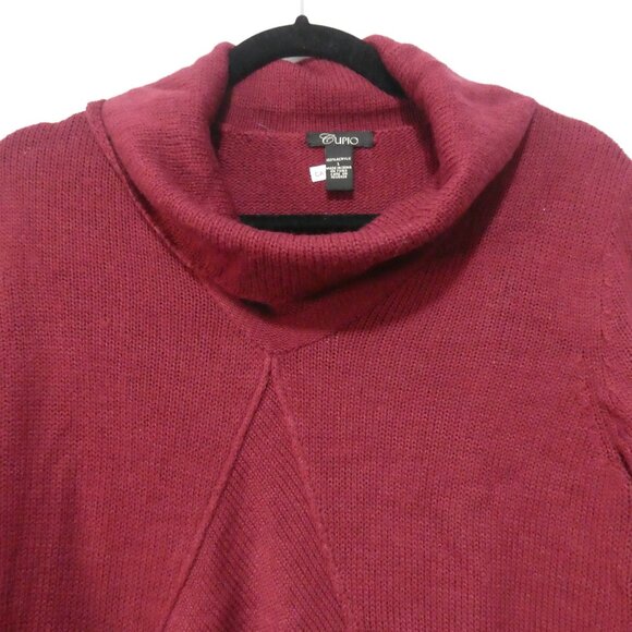 CUPIO | large | Burgundy Acrylic Cowl Neck Sweater - Picture 4 of 12
